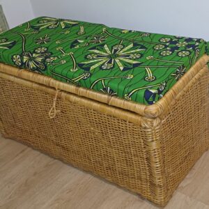 malle banquette rotin